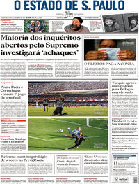 Capa do jornal Estadão 17/04/2017