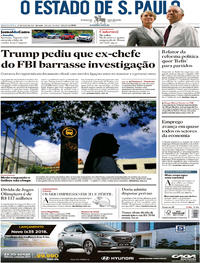 Capa do jornal Estadão 17/05/2017
