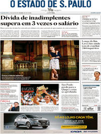 Capa do jornal Estadão 17/07/2017