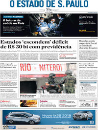 Capa do jornal Estadão 17/08/2017