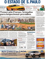 Capa do jornal Estadão 18/01/2017