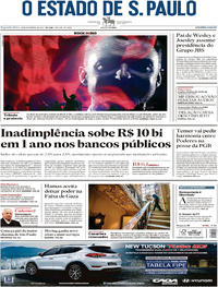 Capa do jornal Estadão 18/09/2017