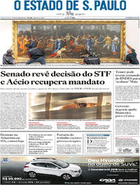 Capa do jornal Estadão 18/10/2017