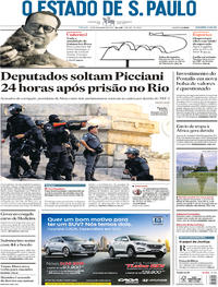 Capa do jornal Estadão 18/11/2017