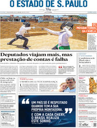 Capa do jornal Estadão 19/11/2017