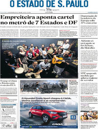 Capa do jornal Estadão 19/12/2017