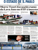 Capa do jornal Estadão 20/01/2017