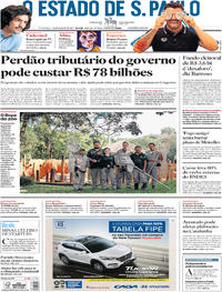 Capa do jornal Estadão 20/08/2017