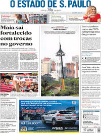 Capa do jornal Estadão 20/11/2017