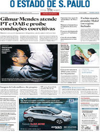Capa do jornal Estadão 20/12/2017