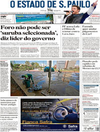 Capa do jornal Estadão 21/02/2017