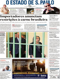 Capa do jornal Estadão 21/03/2017