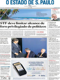 Capa do jornal Estadão 21/11/2017