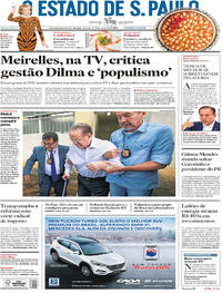 Capa do jornal Estadão 21/12/2017