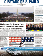 Capa do jornal Estadão 22/01/2017
