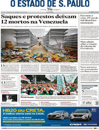 Capa do jornal Estadão 22/04/2017