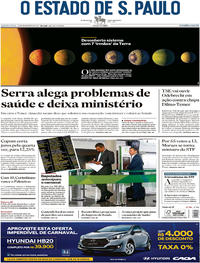 Capa do jornal Estadão 23/02/2017