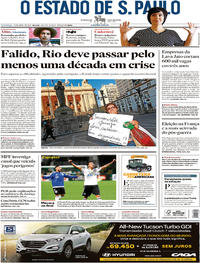 Capa do jornal Estadão 23/04/2017