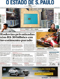 Capa do jornal Estadão 23/07/2017