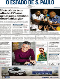 Capa do jornal Estadão 23/08/2017