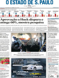 Capa do jornal Estadão 23/11/2017