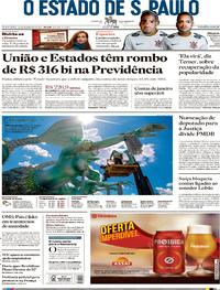Capa do jornal Estadão 24/02/2017