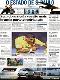 Capa do jornal Estadão 24/03/2017