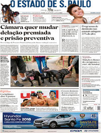 Capa do jornal Estadão 24/07/2017