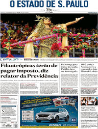 Capa do jornal Estadão 25/02/2017