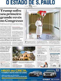 Capa do jornal Estadão 25/03/2017