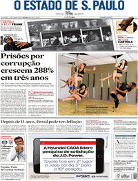 Capa do jornal Estadão 25/06/2017