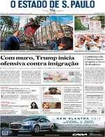 Capa do jornal Estadão 26/01/2017