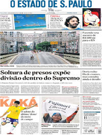 Capa do jornal Estadão 26/12/2017