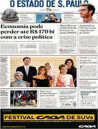 Capa do jornal Estadão 27/05/2017