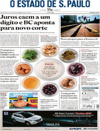 Capa do jornal Estadão 27/07/2017