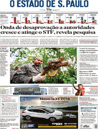Capa do jornal Estadão 27/08/2017