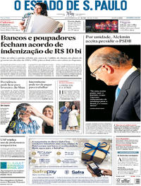 Capa do jornal Estadão 28/11/2017