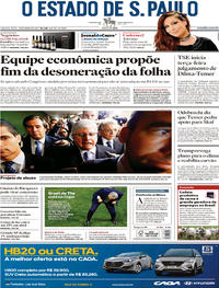 Capa do jornal Estadão 29/03/2017