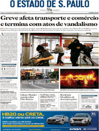 Capa do jornal Estadão 29/04/2017