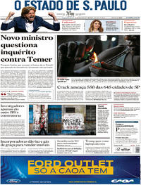 Capa do jornal Estadão 29/05/2017