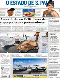 Capa do jornal Estadão 29/10/2017