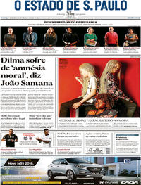 Capa do jornal Estadão 30/04/2017