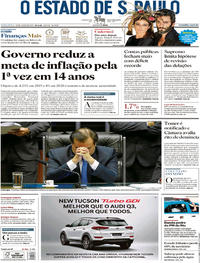 Capa do jornal Estadão 30/06/2017