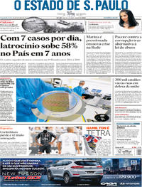 Capa do jornal Estadão 30/10/2017