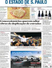 Capa do jornal Estadão 30/11/2017