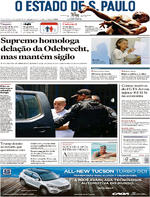 Capa do jornal Estadão 31/01/2017
