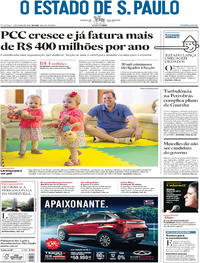 Capa do jornal Estadão 03/06/2018