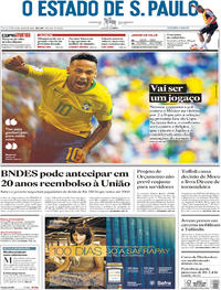 Capa do jornal Estadão 03/07/2018