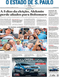 Capa do jornal Estadão 03/10/2018