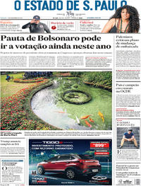 Capa do jornal Estadão 03/11/2018